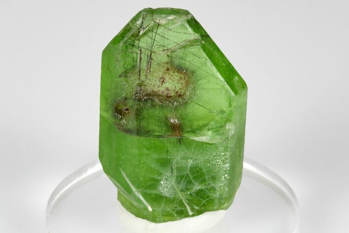 Olivine Peridot Crystal with Ludwigite Inclusions - Pakistan #183966